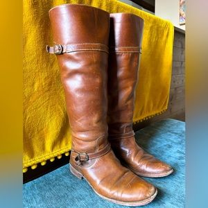 Frye knee high leather boots, size 7.5